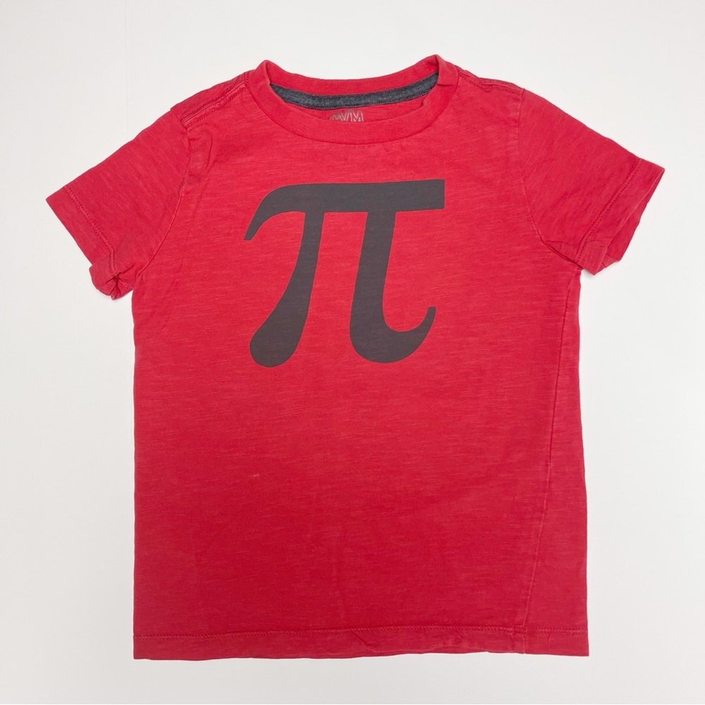 Gymboree Red Pi Math Tee XS 4 - Picture 1 of 3